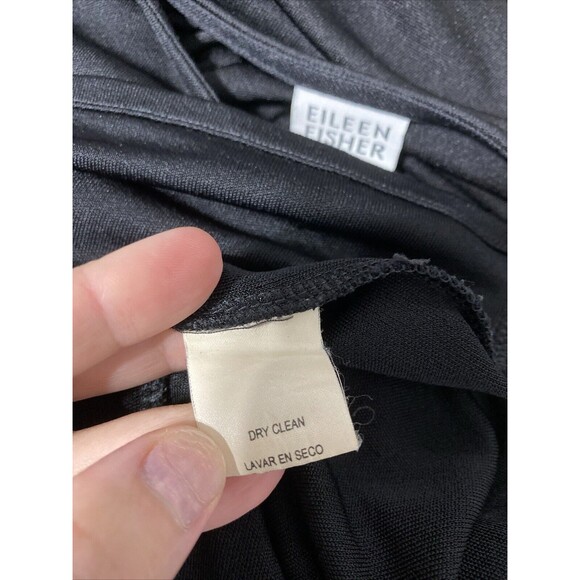 Eileen Fisher Dress Women's Petite S PS Black Viscose Nylon Jersey Lagenlook - Picture 10 of 11